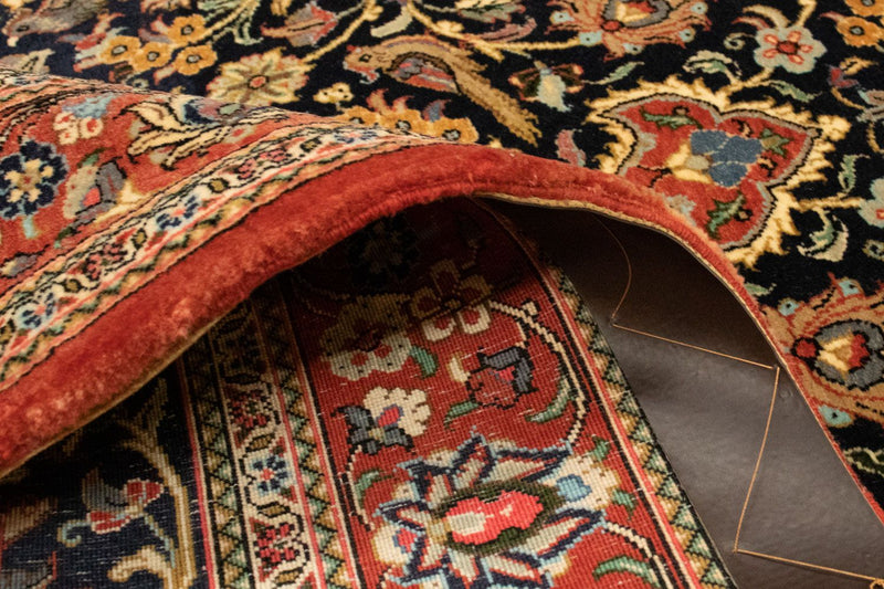 Ghom Teppich 103x151cm - Perserteppich - schwarz