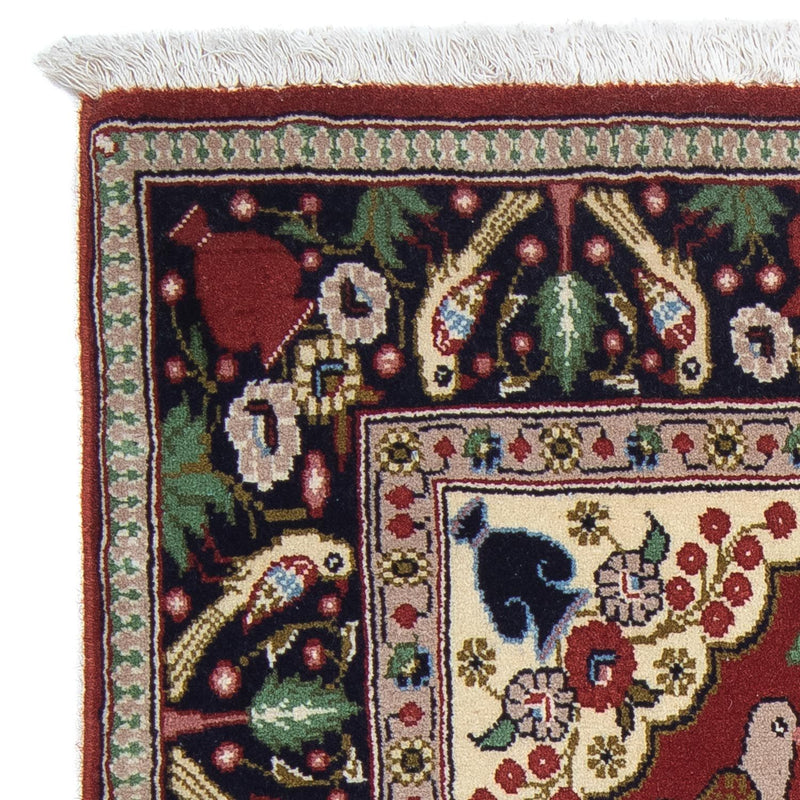 Ghom Teppich 63x105cm - Perserteppich - dunkelrot