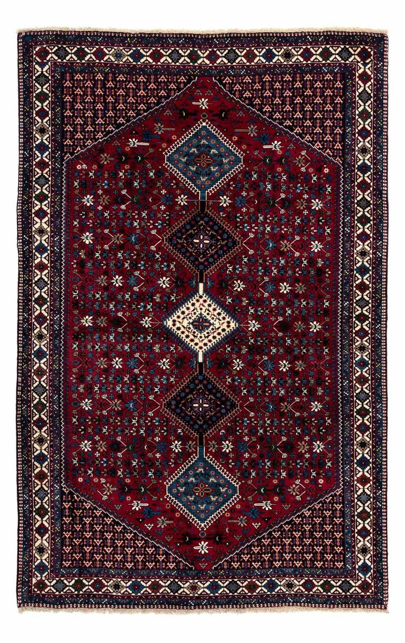 Yalameh Teppich 200x296cm - Perserteppich - dunkelrot