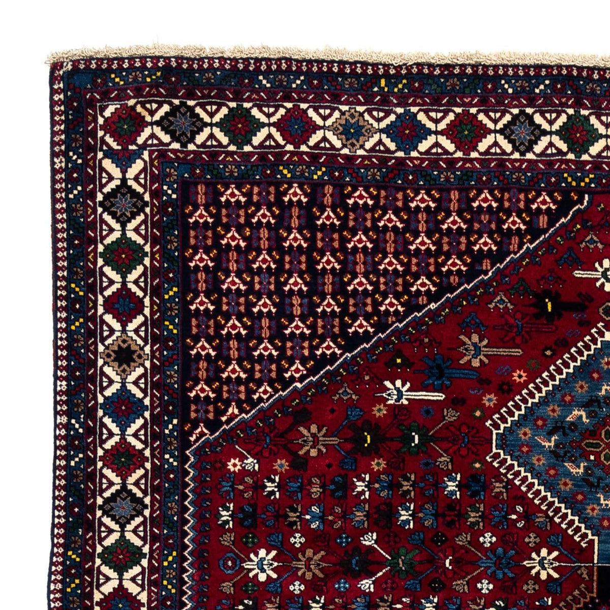Yalameh Teppich 200x296cm - Perserteppich - dunkelrot