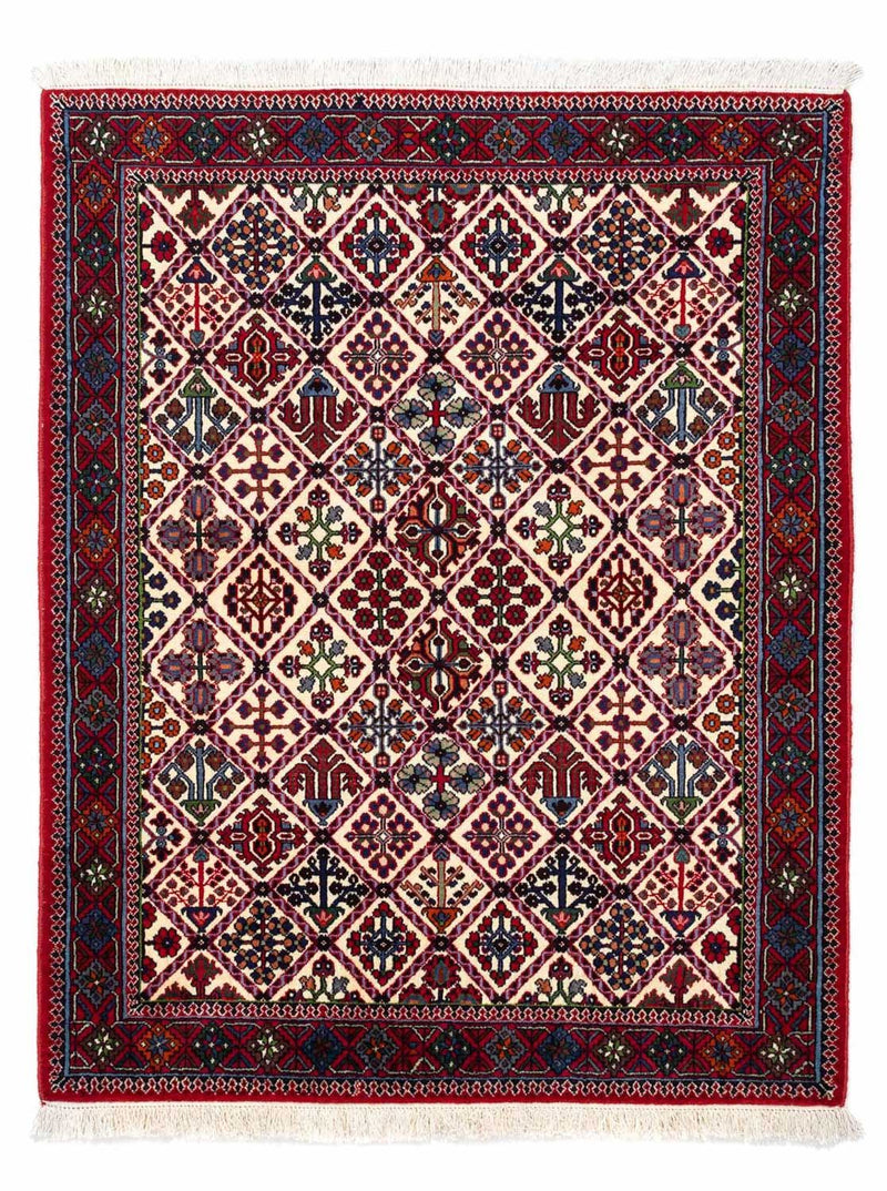 Abadeh Teppich 112x146cm - Perserteppich - dunkelrot