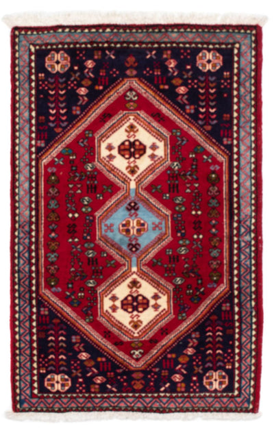 Abadeh Teppich 76x120cm - Perserteppich - dunkelrot