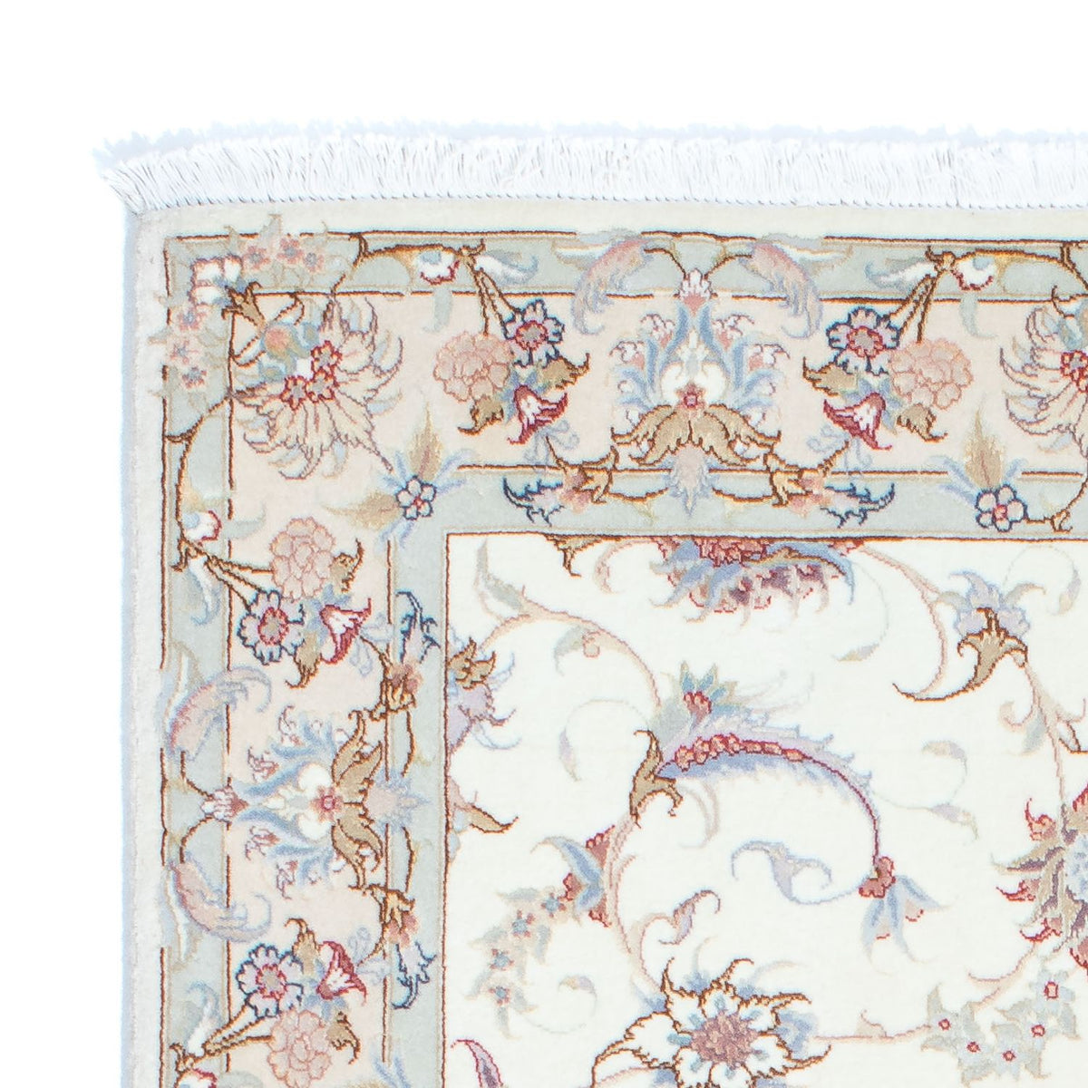 Täbriz - 50 Raj Teppich 100x198cm - Perserteppich - beige