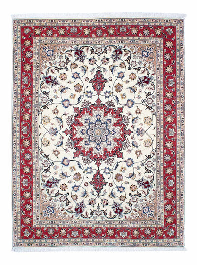 Täbriz - 50 Raj Teppich 154x203cm - Perserteppich - beige