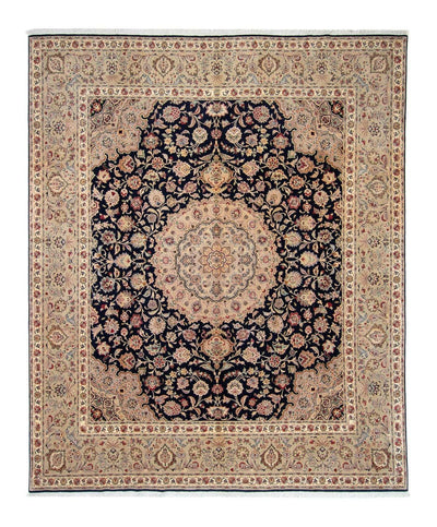Täbriz - 50 Raj Teppich 300x338cm - Perserteppich - dunkelblau