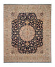 Täbriz - 50 Raj Teppich 300x338cm - Perserteppich - dunkelblau