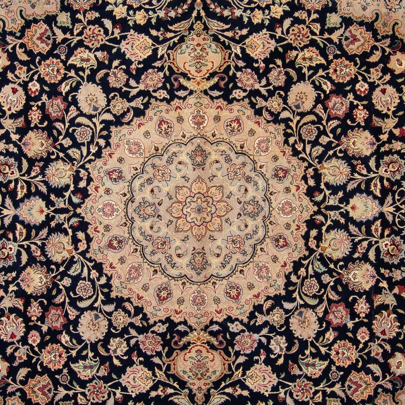 Täbriz - 50 Raj Teppich 300x338cm - Perserteppich - dunkelblau