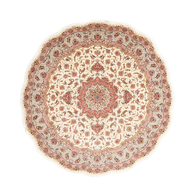 Täbriz - 50 Raj Teppich 250x250cm - Perserteppich - beige