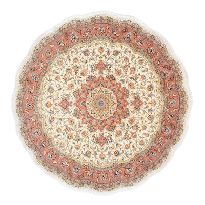 Täbriz - 50 Raj Teppich 194x194cm - Perserteppich - beige