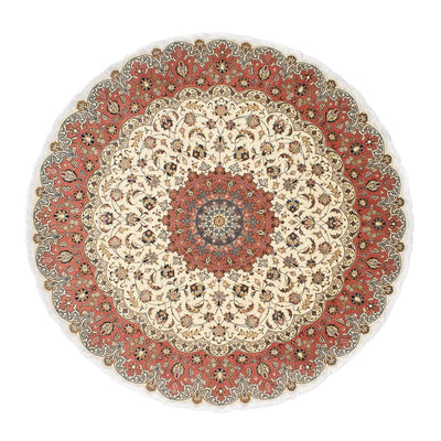 Täbriz - 50 Raj Teppich 242x242cm - Perserteppich - beige