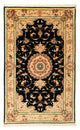 Täbriz - 50 Raj Teppich 73x120cm - Perserteppich - schwarz