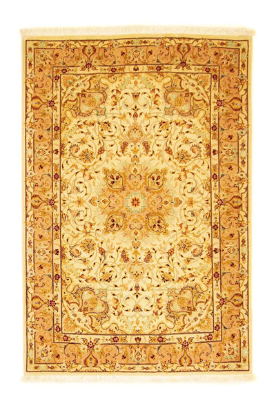 Täbriz - 50 Raj Teppich 102x147cm - Perserteppich - beige