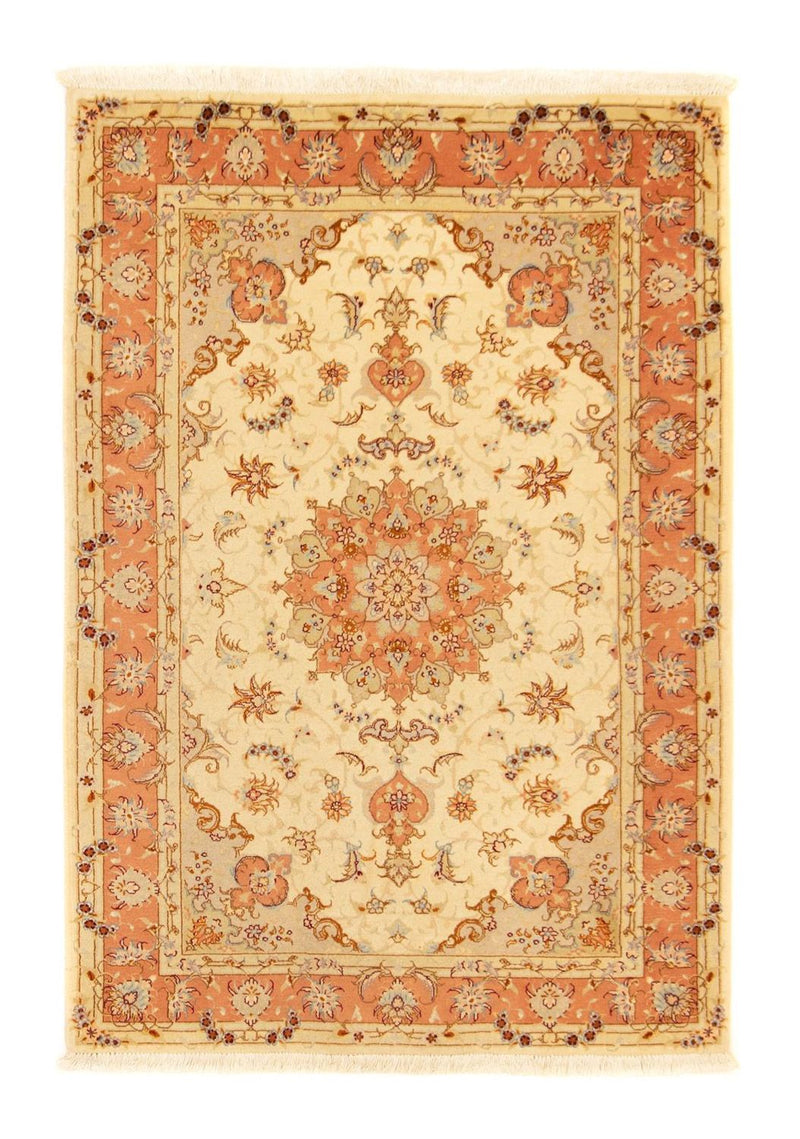 Täbriz - 50 Raj Teppich 103x148cm - Perserteppich - beige