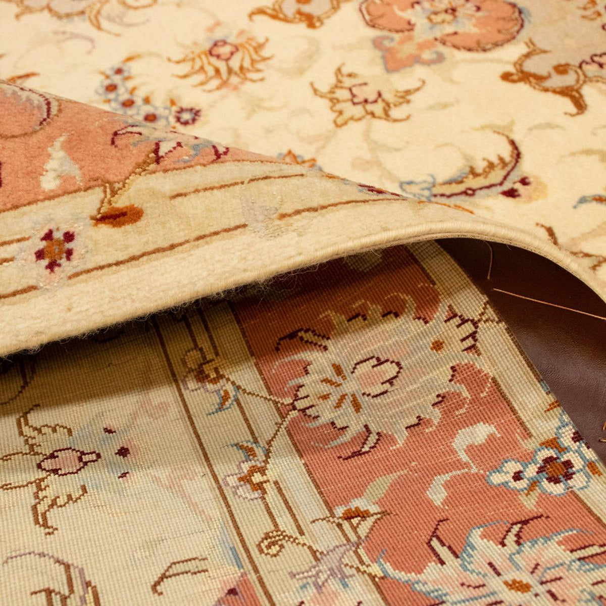 Täbriz - 50 Raj Teppich 103x148cm - Perserteppich - beige