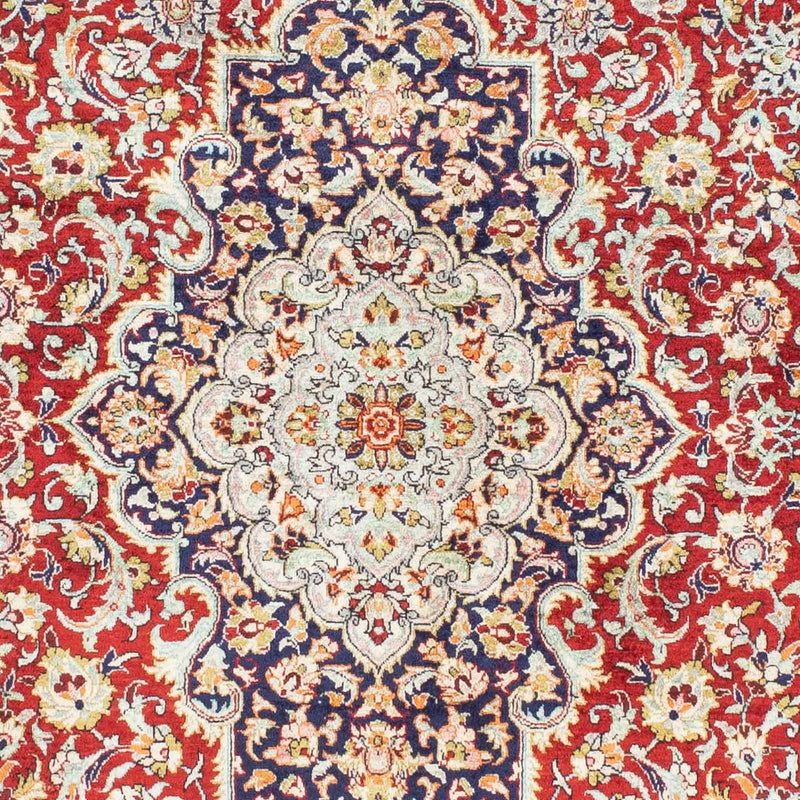 Ghom Teppich 100x150cm - Perserteppich - dunkelrot