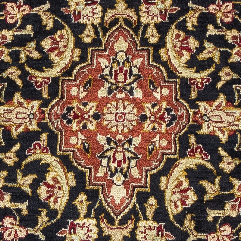 Ghom - Seide Teppich 28x42cm - Perserteppich - dunkelblau