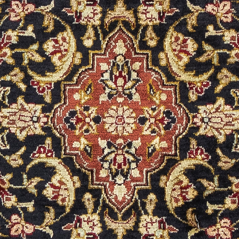Ghom - Seide Teppich 28x41cm - Perserteppich - dunkelblau