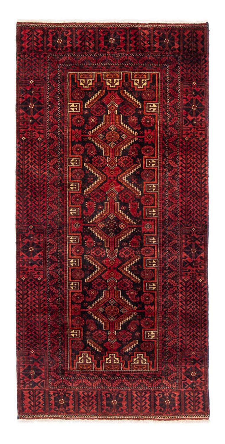 Belutsch Teppich 89x195cm - Perserteppich - dunkelrot