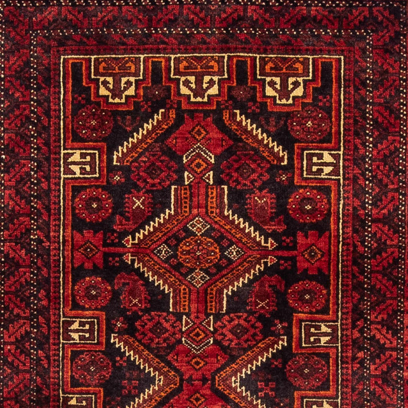 Belutsch Teppich 89x195cm - Perserteppich - dunkelrot
