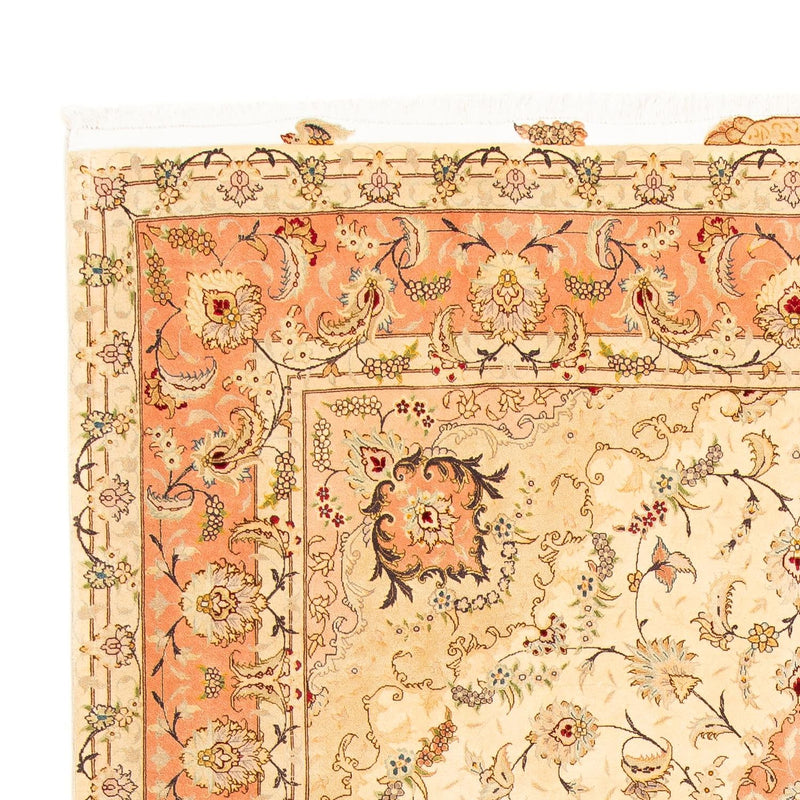 Täbriz - 50 Raj Teppich 196x302cm - Perserteppich - beige