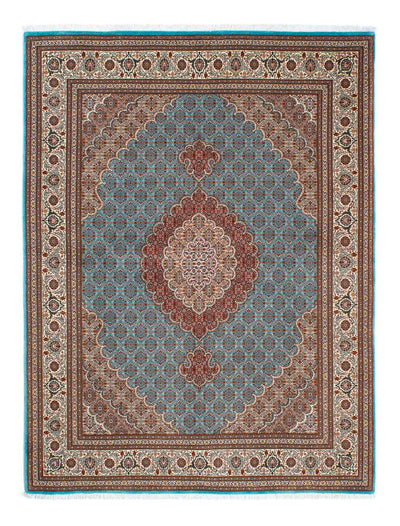 Täbriz Teppich 150x202cm - Perserteppich - türkis