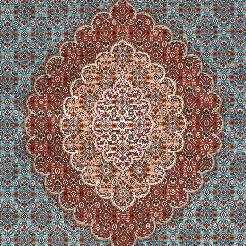 Täbriz Teppich 150x202cm - Perserteppich - türkis