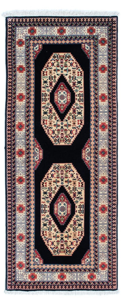 Täbriz - 50 Raj Teppich 74x188cm - Perserteppich - dunkelblau