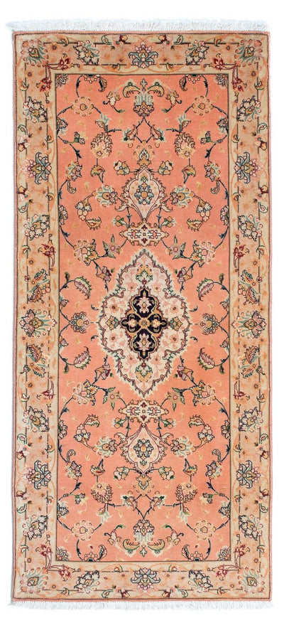 Täbriz - 50 Raj Teppich 74x165cm - Perserteppich - hellrot