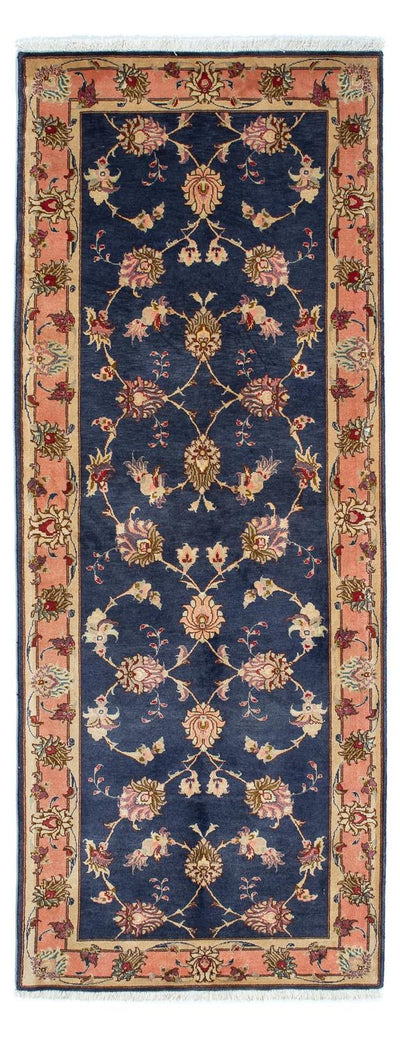 Täbriz - 50 Raj Teppich 76x198cm - Perserteppich - dunkelblau