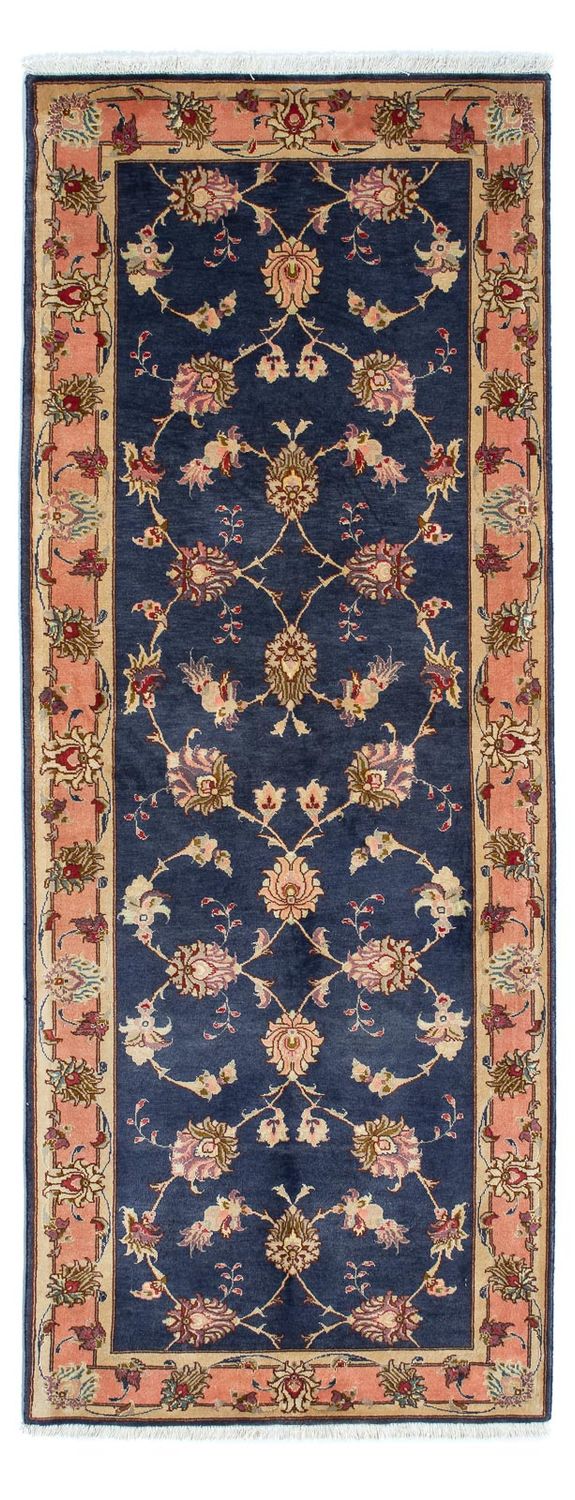Täbriz - 50 Raj Teppich 76x198cm - Perserteppich - dunkelblau