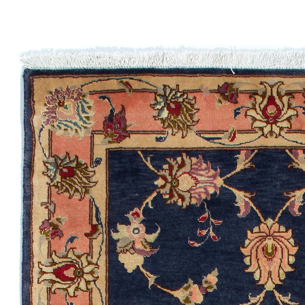 Täbriz - 50 Raj Teppich 76x198cm - Perserteppich - dunkelblau