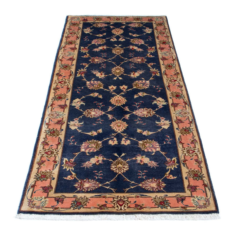 Täbriz - 50 Raj Teppich 76x198cm - Perserteppich - dunkelblau