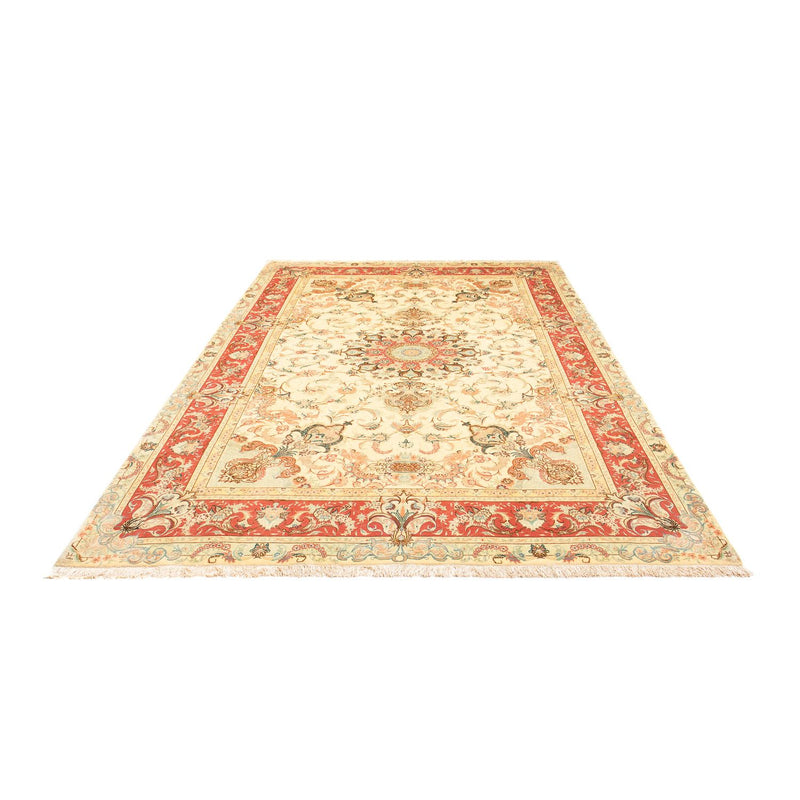 Täbriz - 50 Raj Teppich 198x307cm - Perserteppich - beige