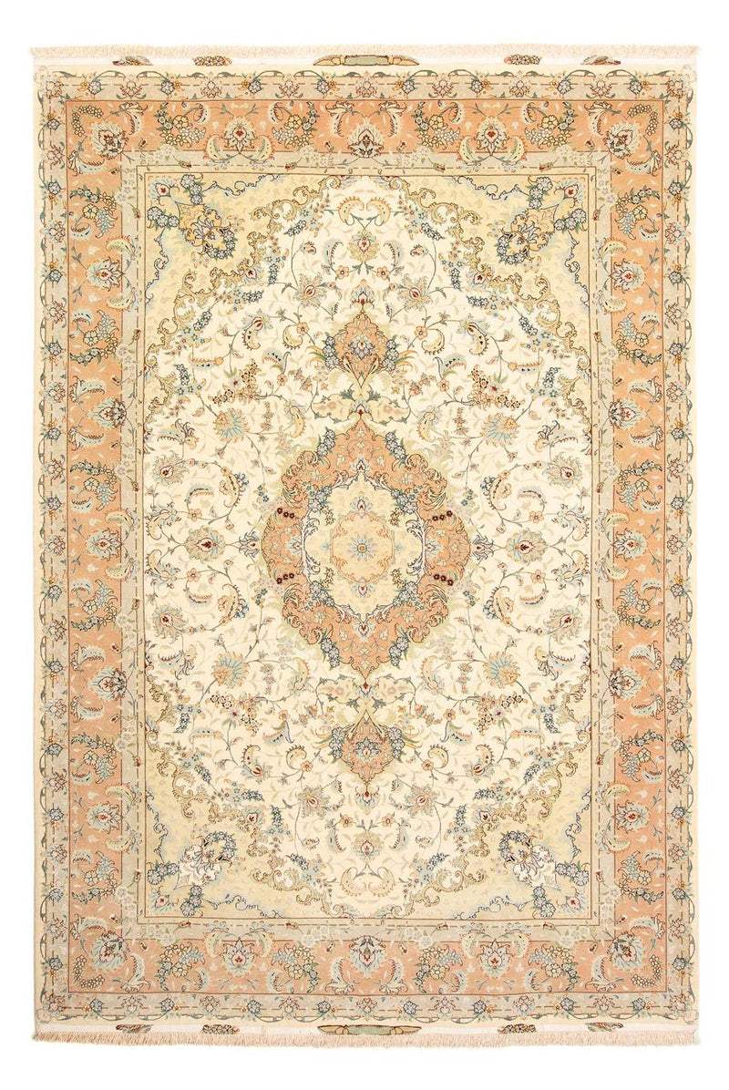 Täbriz - 50 Raj Teppich 204x297cm - Perserteppich - beige