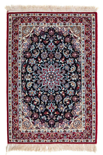 Isfahan Teppich 72x104cm - Perserteppich - dunkelrot