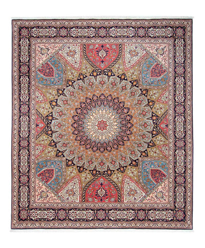 Täbriz - 50 Raj Teppich 257x307cm - Perserteppich - mehrfarbig
