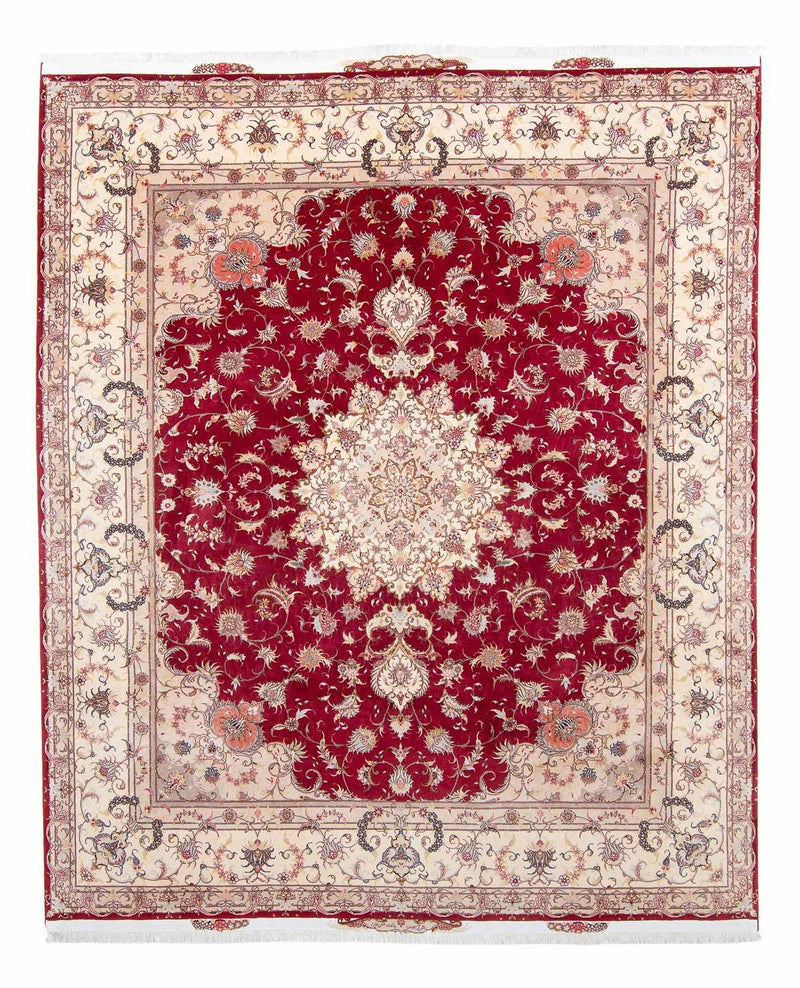 Täbriz - 50 Raj Teppich 253x305cm - Perserteppich - dunkelrot