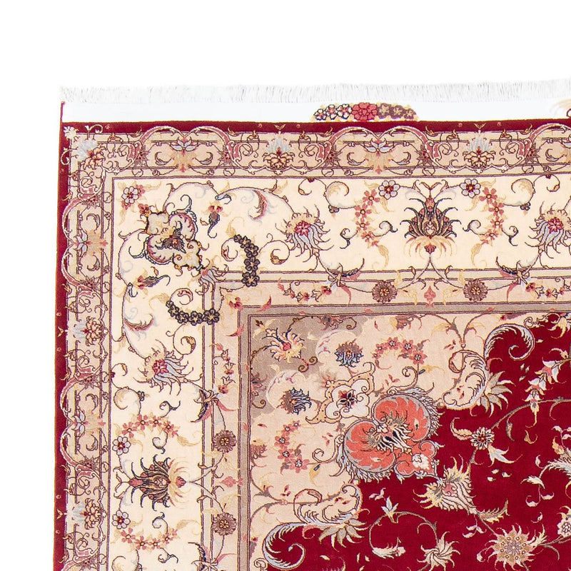 Täbriz - 50 Raj Teppich 253x305cm - Perserteppich - dunkelrot