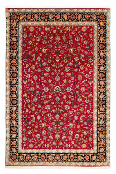 Täbriz - 50 Raj Teppich 202x304cm - Perserteppich - dunkelrot