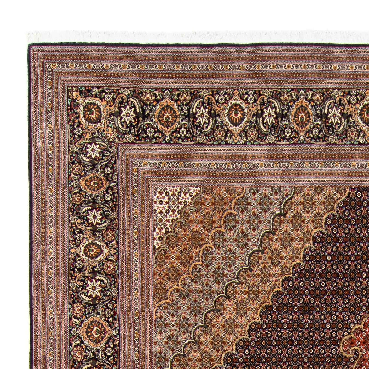 Täbriz Teppich 250x370cm - Perserteppich - braun