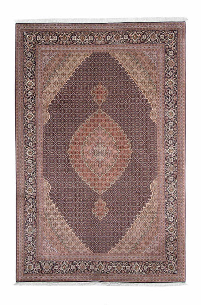 Täbriz - 50 Raj Teppich 204x315cm - Perserteppich - dunkelblau