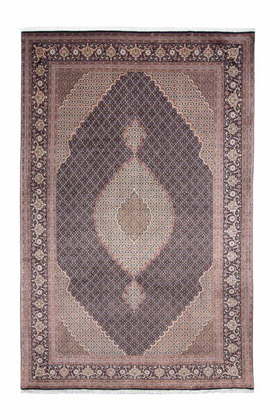 Täbriz Teppich 196x303cm - Perserteppich - dunkelblau