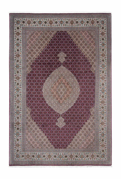 Täbriz Teppich 204x303cm - Perserteppich - dunkelrot