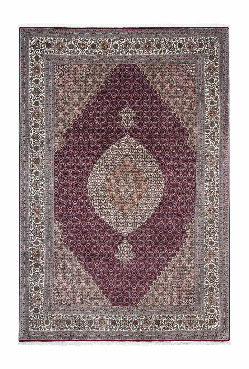 Täbriz Teppich 204x303cm - Perserteppich - dunkelrot
