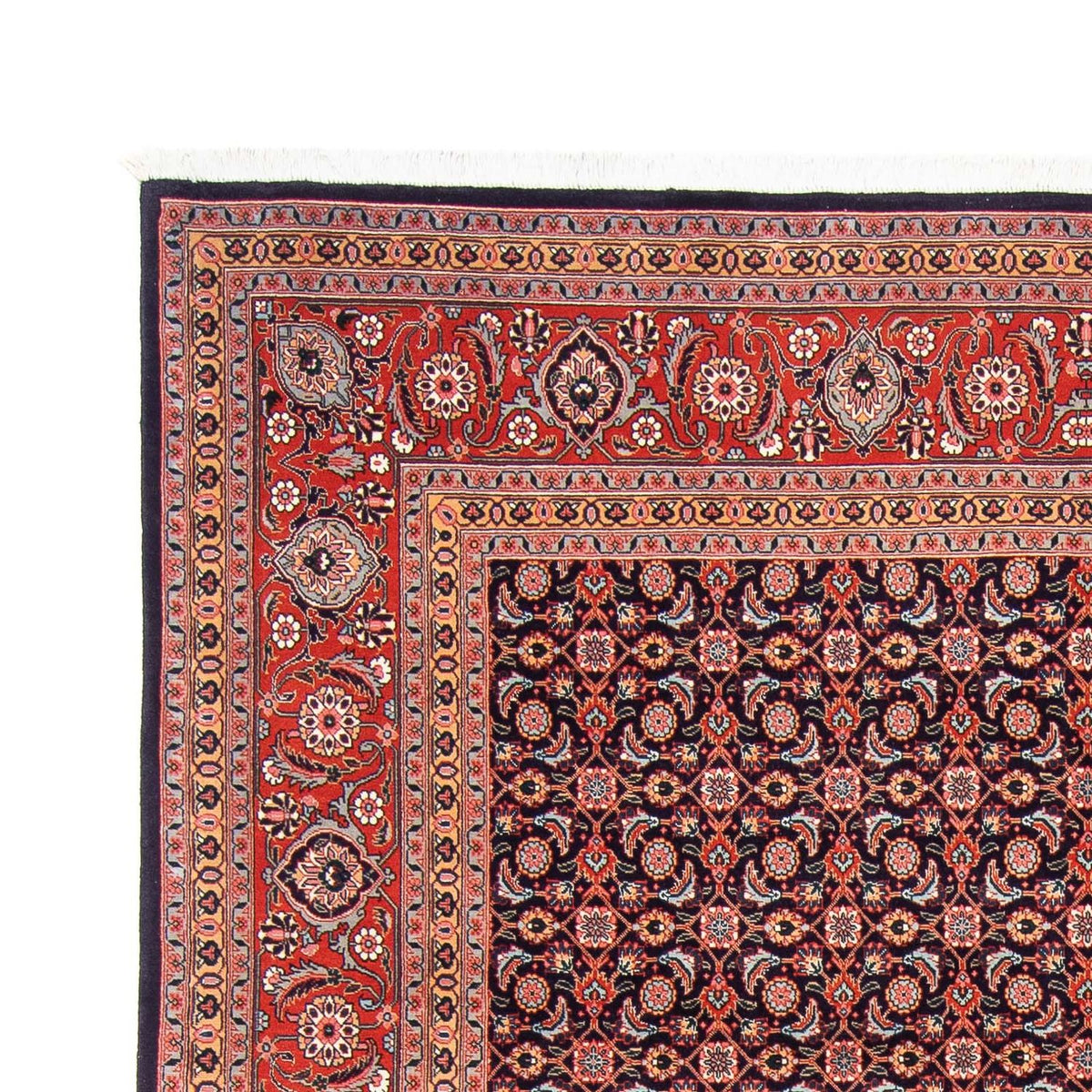 Täbriz Teppich 202x295cm - Perserteppich - dunkelblau