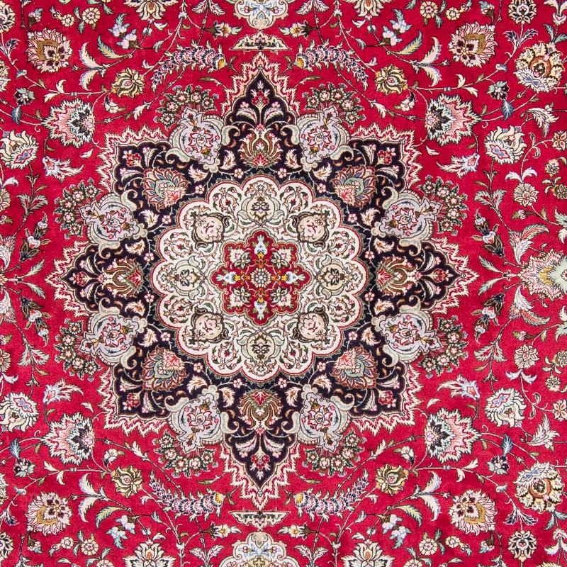 Täbriz - 50 Raj Teppich 250x350cm - Perserteppich - rot