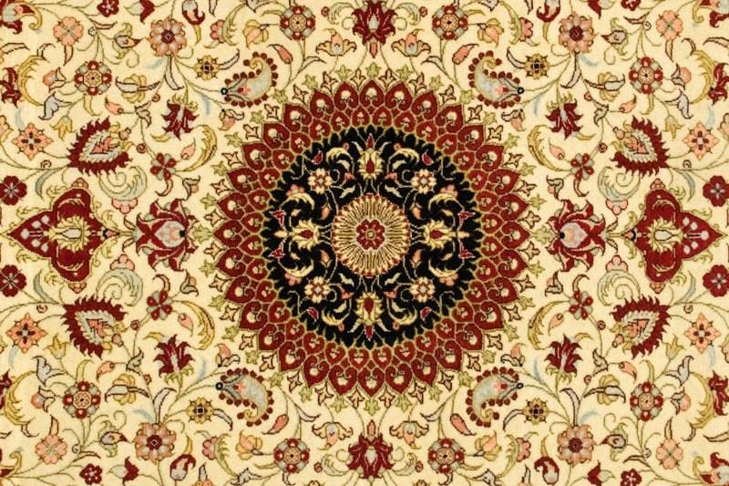 Ghom Teppich 107x154cm - Perserteppich - beige