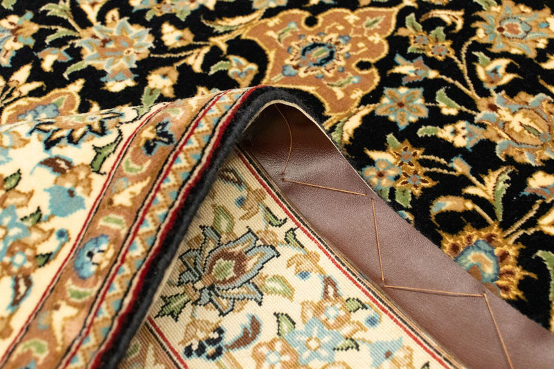 Ghom Teppich 102x160cm - Perserteppich - schwarz