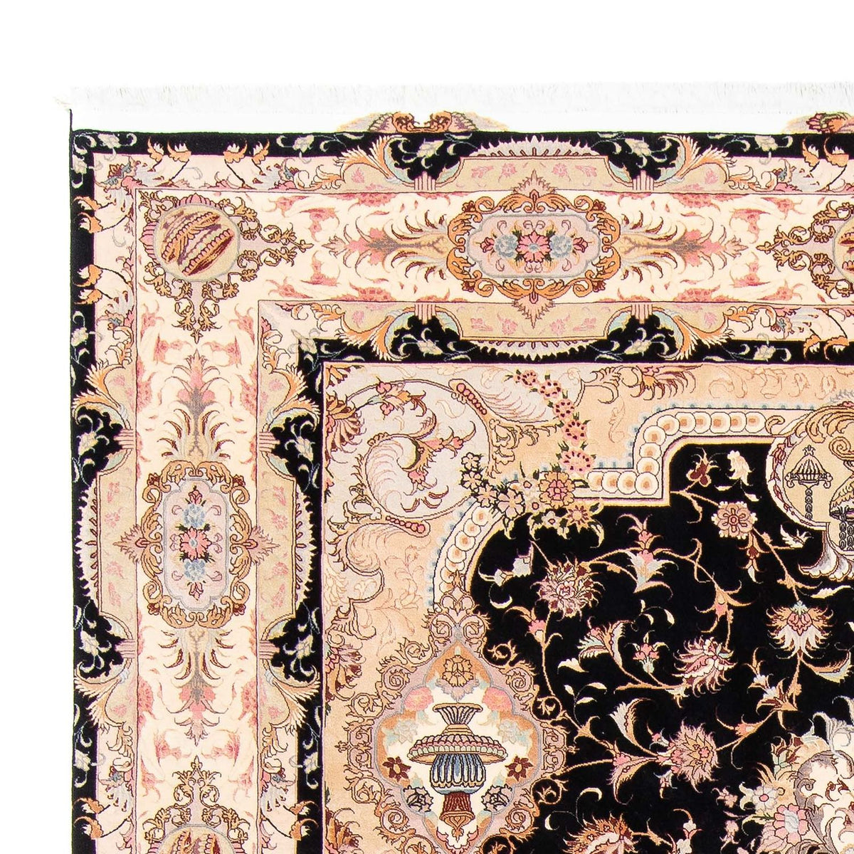 Täbriz - 50 Raj Teppich 250x350cm - Perserteppich - dunkelblau