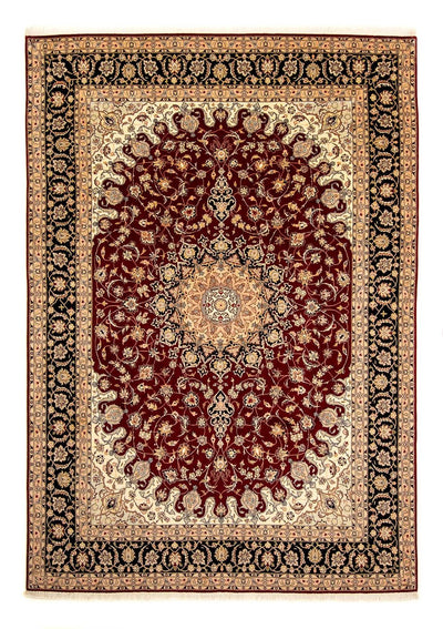 Täbriz - 50 Raj Teppich 254x348cm - Perserteppich - dunkelrot
